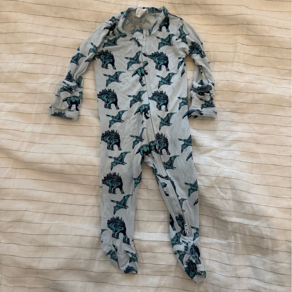 Kate Quinn Teal Dinosaur Print Onesie